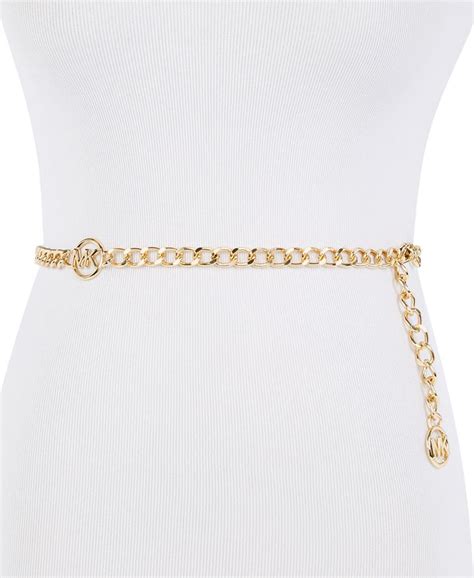 michael kors chain belt silver